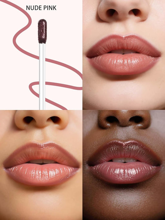 dual applicator with precision tip for liner contour and flat side for full lip coverage