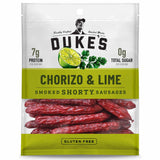 Duke's Pork Chorizo & Lime Smoked Shorty Sausages – Shelf-Stable Camp Food for Road Trips and Campsite Lunches, 5 oz