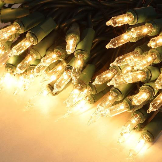 end-to-end stackable plug connecting up to 4 sets (600 bulbs, 116ft total length)