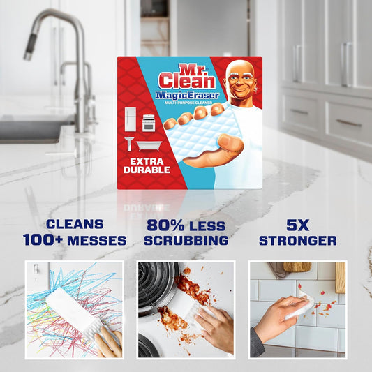 extra durable formulation rated 4x stronger than standard magic eraser
