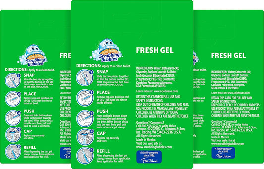 flush-activated gel release that freshens with every use