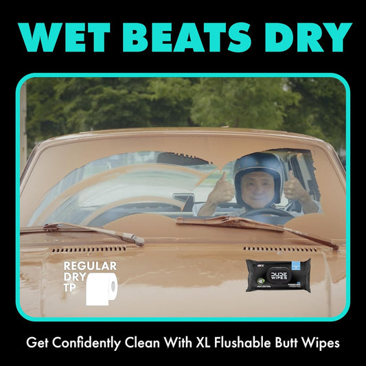 flushable, plastic-free, plant-sourced fibers certified sewer and septic-safe
