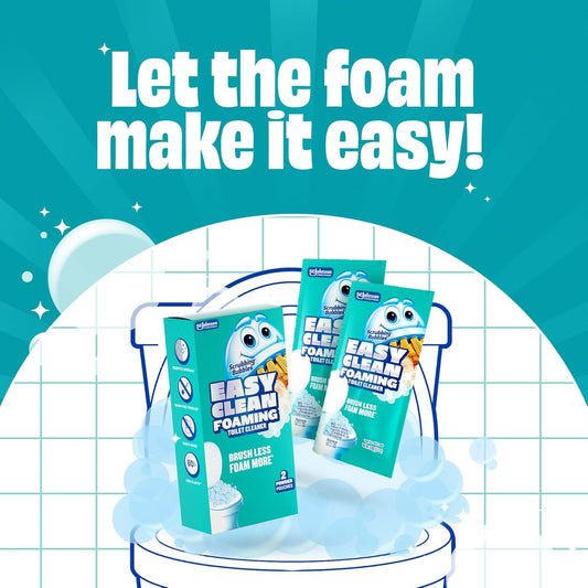 foaming formula that expands into millions of bubbles and changes color while cleaning