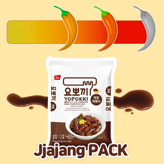 four flavor variants: cheese, sweet & mild spicy, onion butter, and jjajang