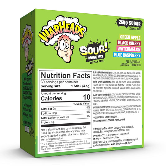 four-flavor variety: green apple, black cherry, watermelon, blue raspberry