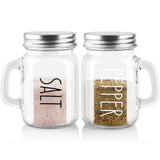 ZOSUJO 4 oz Glass Salt and Pepper Shaker Set – Sleek Kitchen Counterpiece, Less Is More Aesthetic
