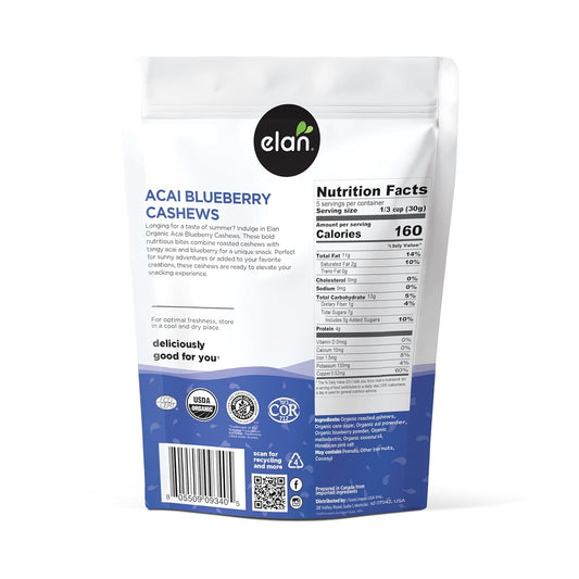 glazed coating made from acai berry powder and blueberry juice powder