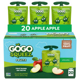 GoGo squeeZ Allergy Safe Kids Snack – Nut-Free, Dairy-Free, Gluten-Free Squeezable Pouches, 20-Pack