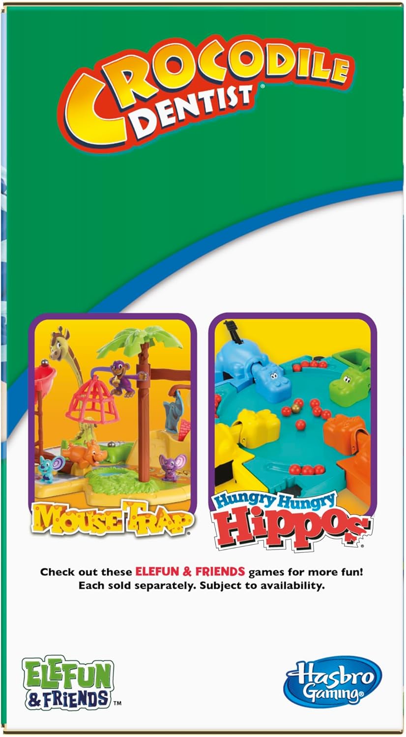 Hasbro Gaming Crocodile Dentist Board Game – Therapeutic Pretend Play for Easing Fear of the Dentist