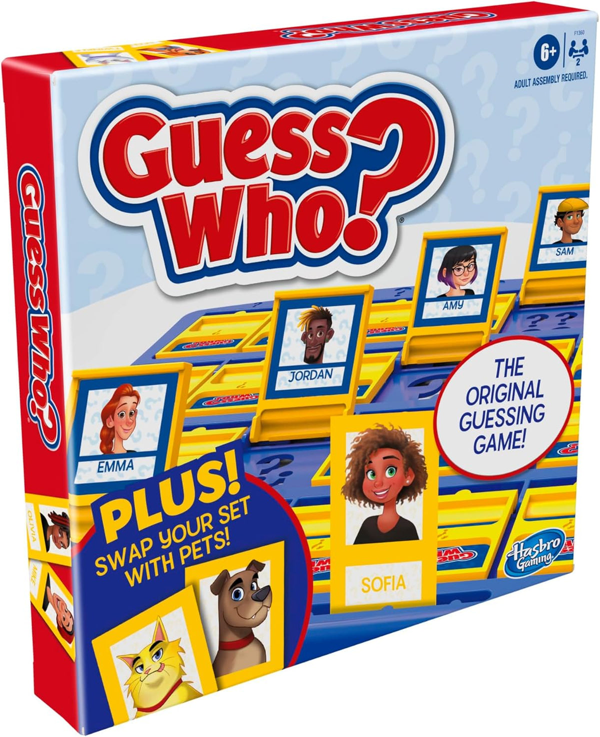 Hasbro Gaming Guess Who? People + Pets – Nostalgic Birthday Gift for Kids Ages 6-10, Ready-to-Play Holiday Present