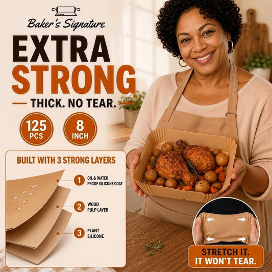heat resistance up to 450°f for air frying, baking, and microwaving