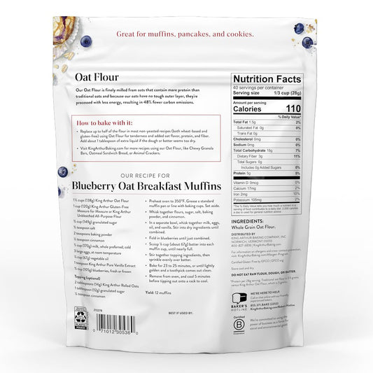 higher protein content compared to standard oat flour
