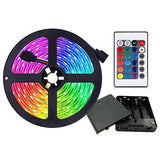 BrightUmi Battery Powered LED Strip Lights – Bedroom & Living Room Ambient RGB Accent Lighting, 3M
