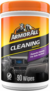 Armor All Car Cleaning Wipes for Clutter-Free Cabins, 90 Count Canister, Single-Step Dashboard and Console Care