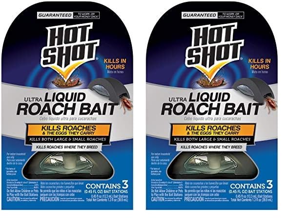 Hot Shot Ultra Liquid Roach Bait, 3-Count (Pack of 2)
