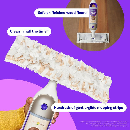 hundreds of gentle-glide strips designed to absorb and lock dirt and grime