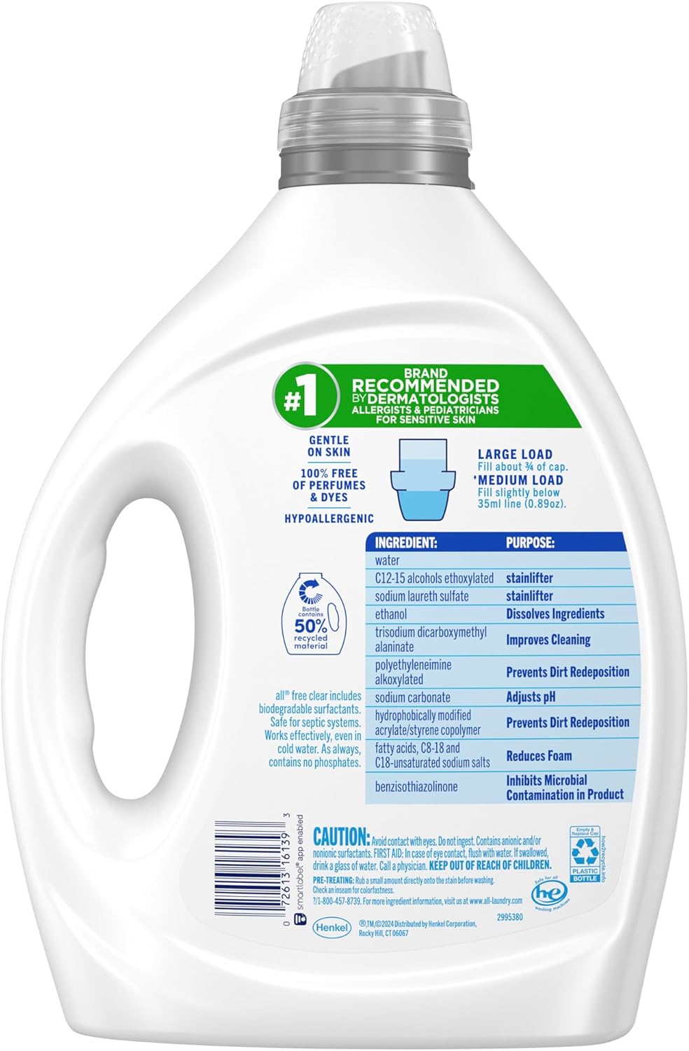 hypoallergenic and dermatologist-tested for sensitive skin