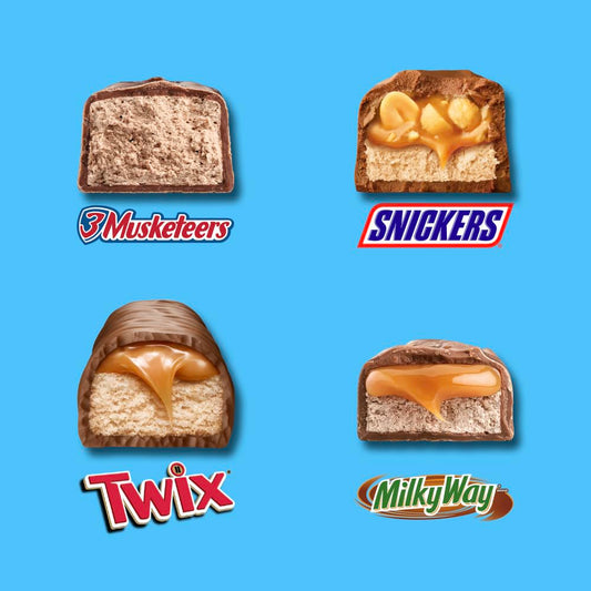 individually wrapped mini chocolate bars for grab-and-go sharing