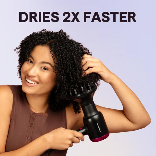 ionic technology emitting millions of negative ions to neutralize frizz