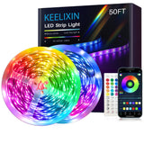 KEELIXIN 100ft Color Changing LED Strip with Music Sync Holiday and Valentine's Day Gift for Him or Her