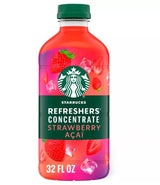 Starbucks Refreshers Concentrate Strawberry Acai – Better-for-You Afternoon Pick-Me-Up, 32 fl oz