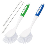 Amazer Dish Brush with Hanging Loop – Sanitary Air-Drying Brush to Reduce Mildew Around Family Sinks