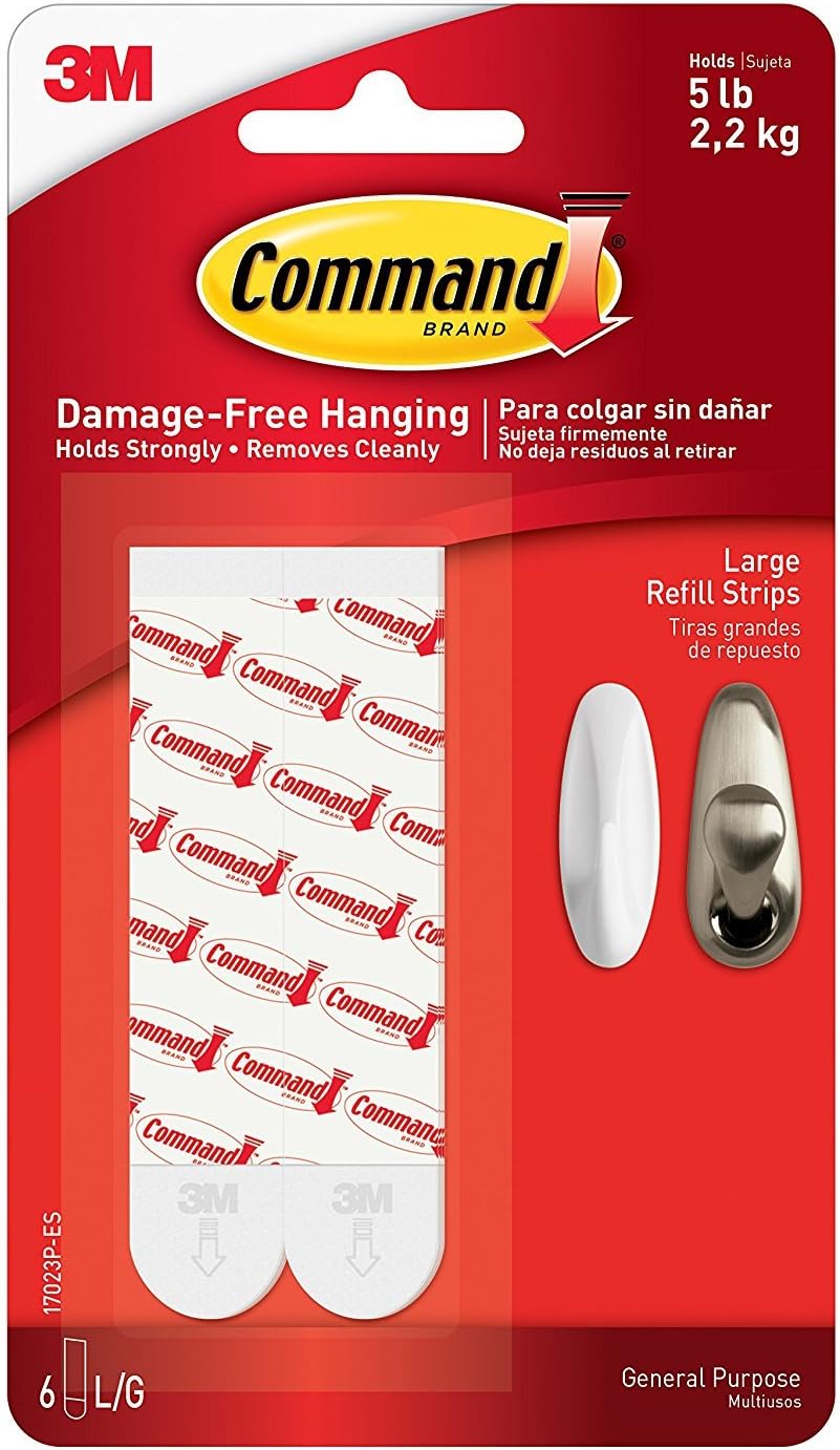 large-size adhesive refill strips designed for heavier command products