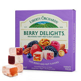 Liberty Orchards Berry Delights – Elegant Valentine's Day Sweet Snack Gift for Her, Assorted Berry Turkish Delight 10 Oz