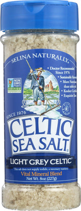 Light Grey Celtic Sea Salt Refillable Shaker – Doctor-Recommended Clean Seasoning for Wellness Lifestyles