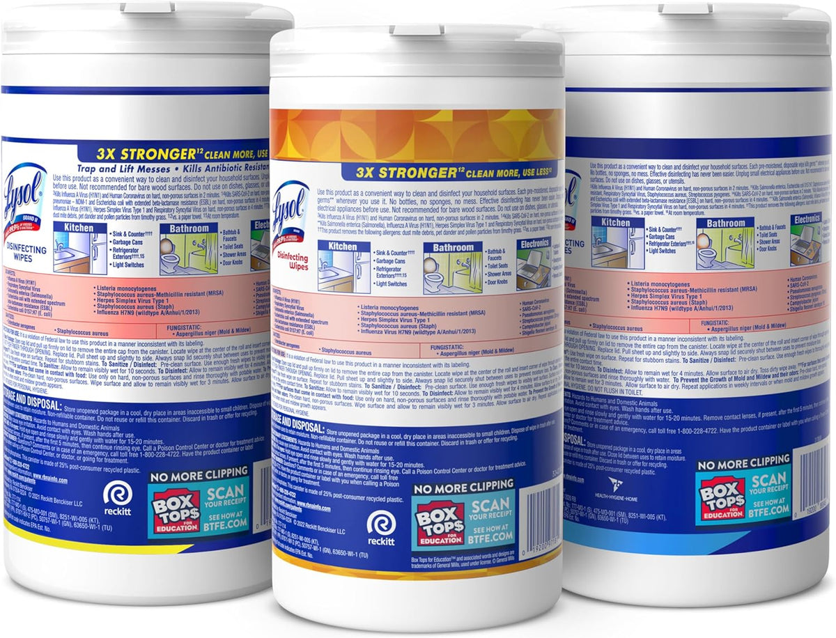 Lysol Cleaning Wipes Gift Set, Practical Housewarming and Back-to-School Bundle for Her, Mom, and New Apartment Dwellers