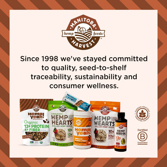 made with hemp hearts and pumpkin seeds as primary seed ingredients