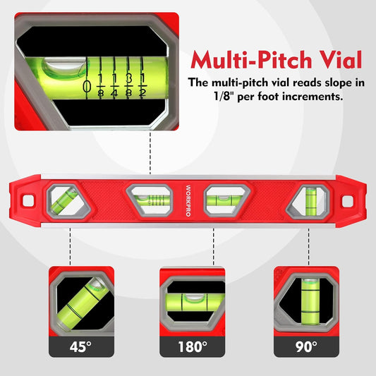 magnetic edge with over 2 lbs of holding force for hands-free attachment to steel