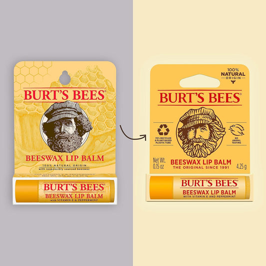 matte finish balm format in a 0.15 oz twist-up tube