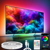 maylit ICRGB TV LED Backlight | Cool-to-Touch LED Strip Safe for Kids' Bedrooms and Playrooms