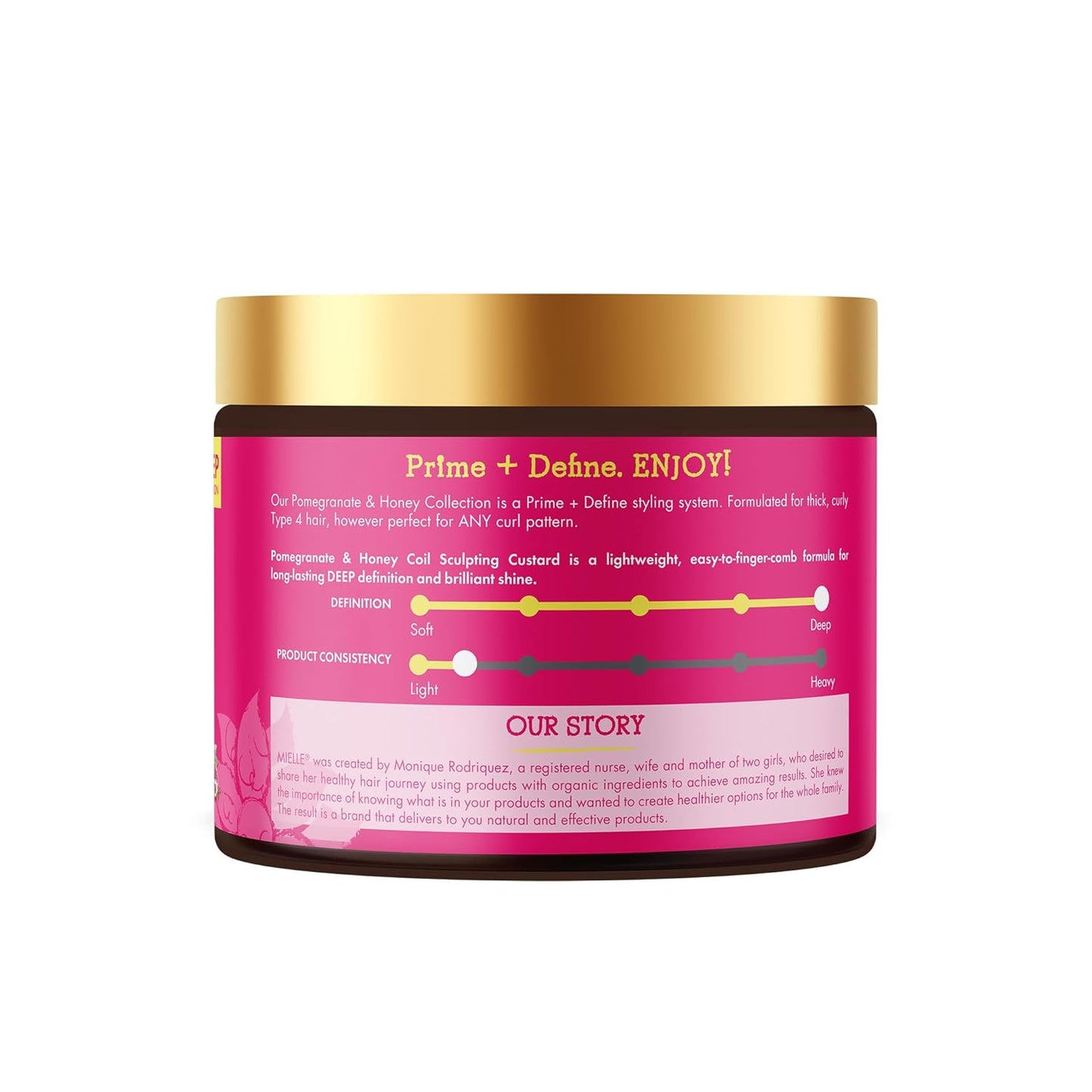 Mielle Organics Pomegranate & Honey Curl Cream - Self-Care Wash Day Ritual for Type 4 Coily Hair - Hydrates and Defines While You Unwind