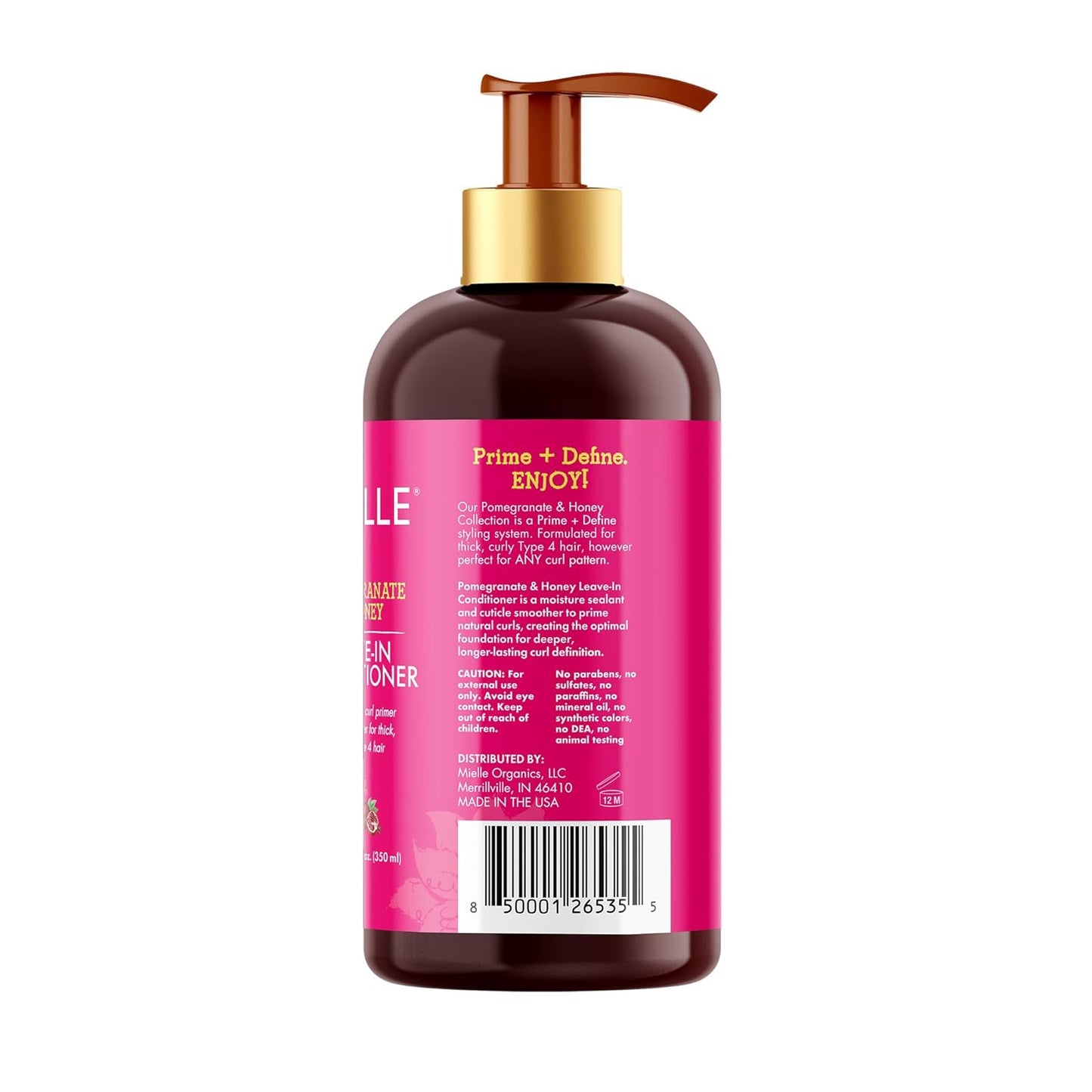 Mielle Organics Pomegranate & Honey Leave-In Conditioner – Curly Hair Self-Care Ritual for Daily Hydration and Frizz Control