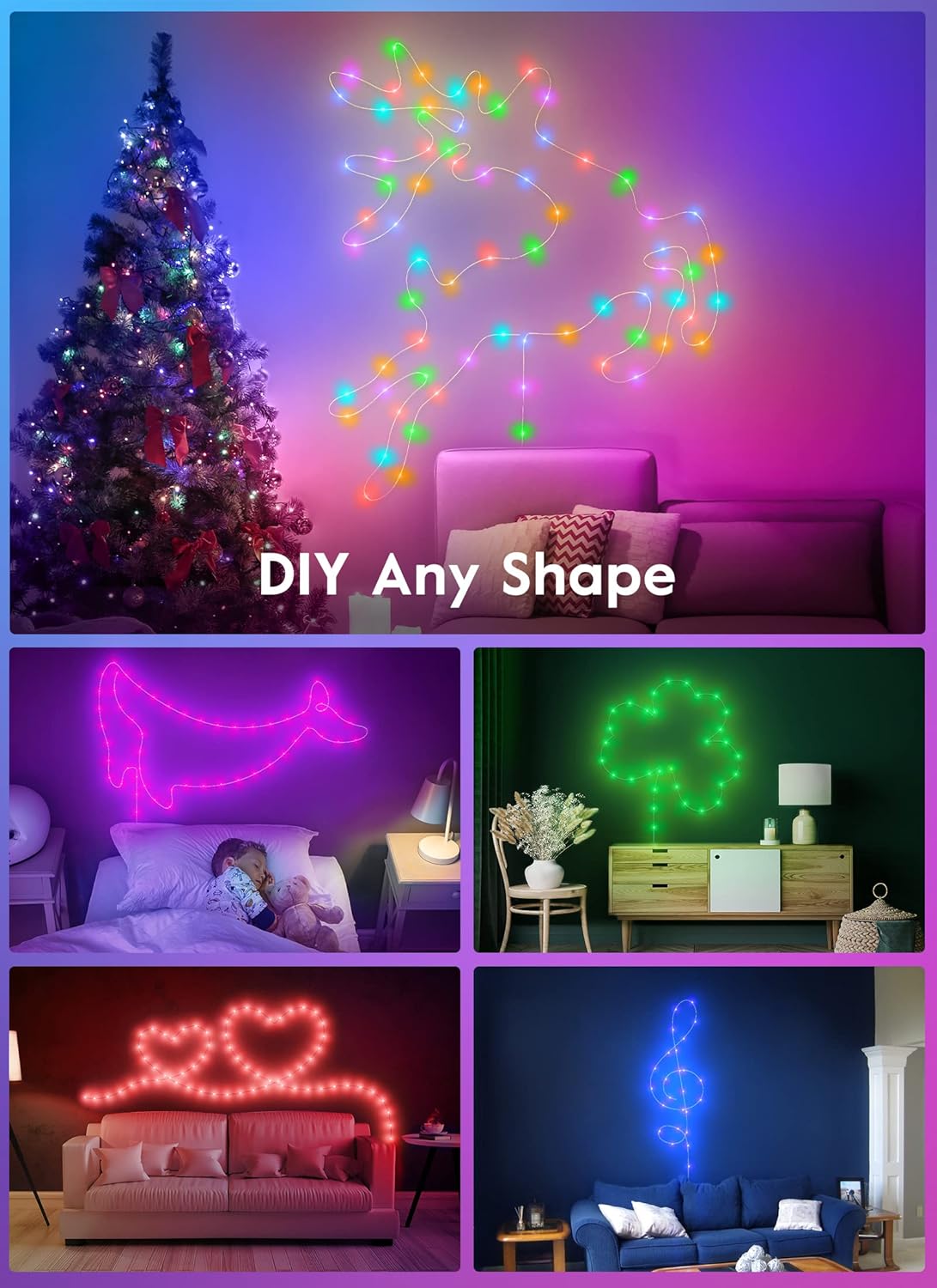 Minetom USB String Lights – Unique Housewarming Gift for Women and Mom, 22 Colors Timer Included