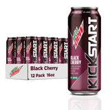 Mountain Dew Kickstart Functional Soda – Pre-Workout Energy Drink Replacement for Gym-Goers, 92mg Caffeine, 16 fl oz (12 Count)