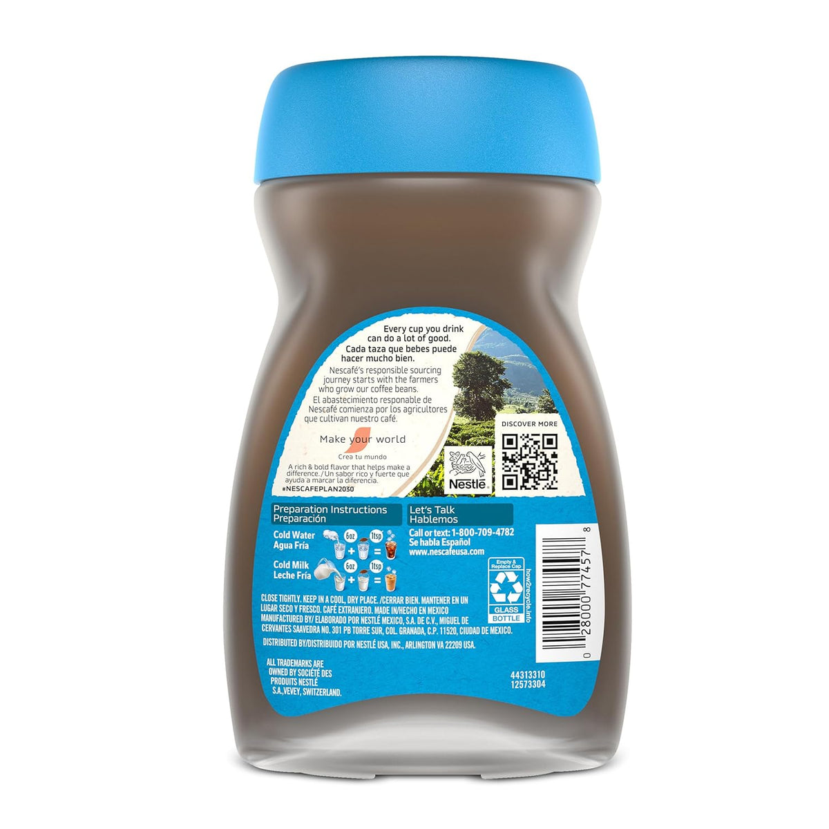 NESCAFÉ Ice Roast Instant Iced Coffee – Home Office Pick-Me-Up for Focused Workdays, Dissolves in Cold Water