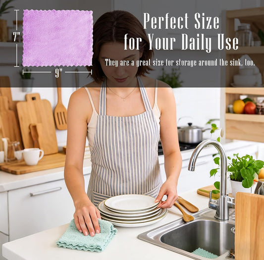 non-shedding construction that leaves no lint residue on dishes