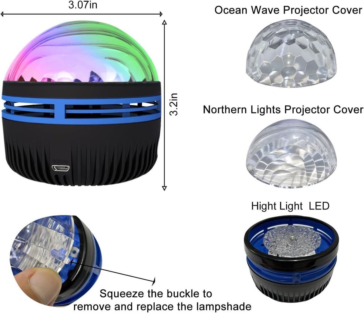 Northern Glow Aurora Projector – Calming Bedtime Ritual Light for Sleep, Meditation and Anxiety Relief