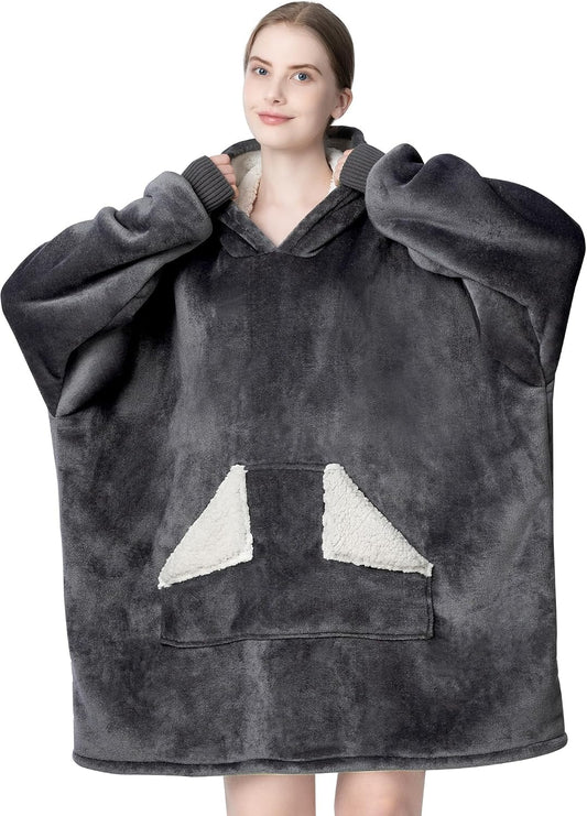 oversized hood for head and neck coverage