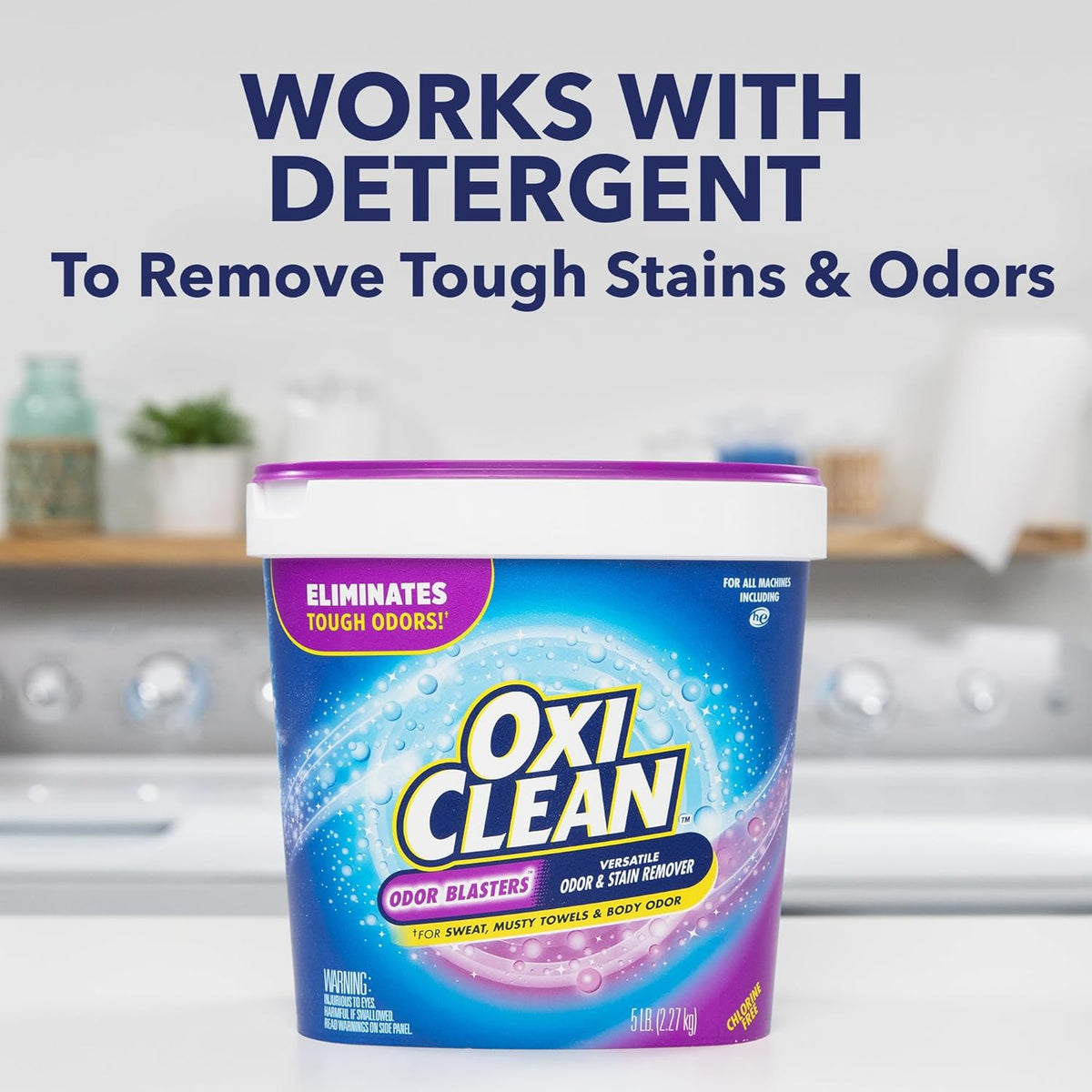 OxiClean Odor Blasters Sensitive-Skin Stain Remover Powder – Oxygen-Based Odor Eliminator for Clean Sheets, Robes, and Bath Time Comfort