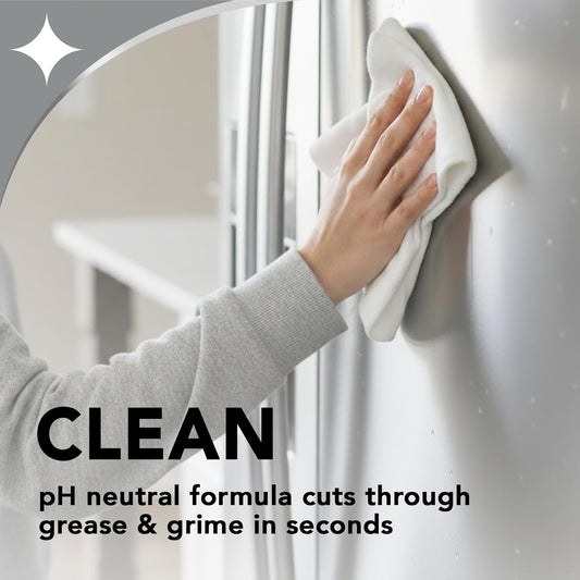 ph-neutral formula safe for stainless steel, chrome, and metal finishes