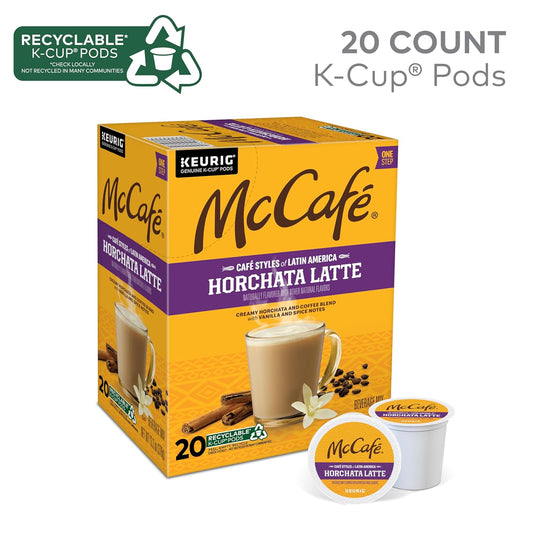 pre-portioned coffee, sweetener, and milk blended into one pod — brew on 8 oz setting