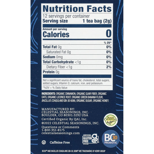prebiotic fiber blend featuring organic green banana flour and organic oats (1g fiber per bag)