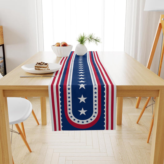 premium polyester material that is stain-resistant, wrinkle-resistant, and fade-resistant