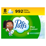 Puffs Plus Lotion Tissues – Family Size Soft Tissues Safe for Daycare and Kids Room Stocking