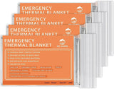 QIO CHUANG Reflective Mylar Blankets 4 Pack – Compact Trail and Camp Survival Gear for Hikers, Climbers, and Backcountry Trekkers