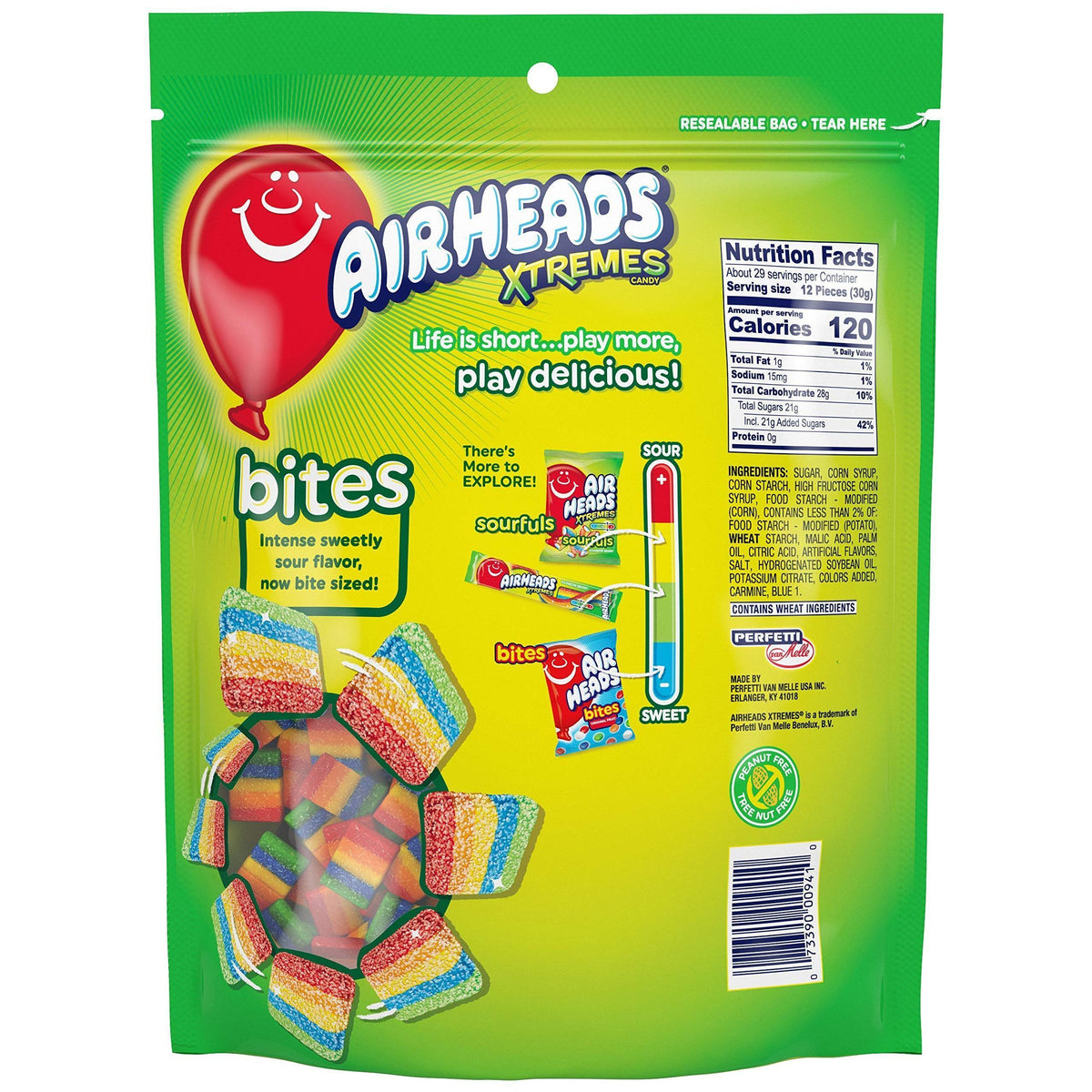 rainbow berry sweet and sour artificially flavored profile with malic and citric acid tang